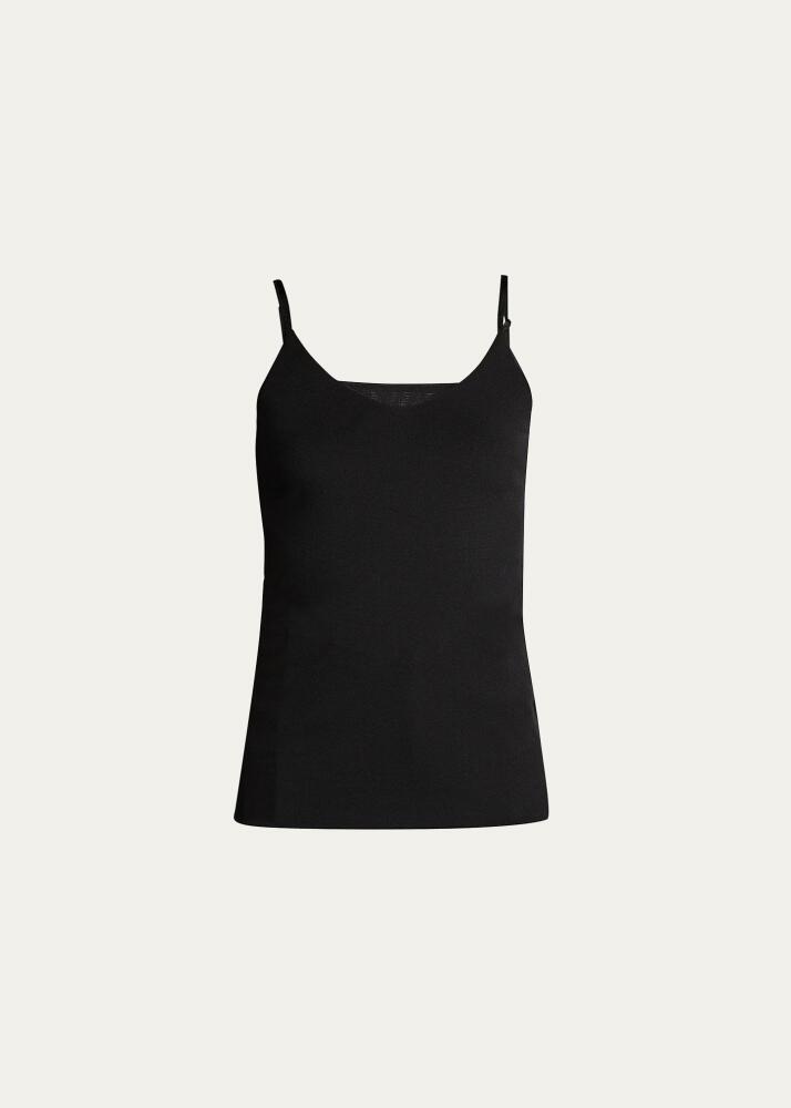 Lafayette 148 New York Mesh Jersey V-Neck Tank Cover