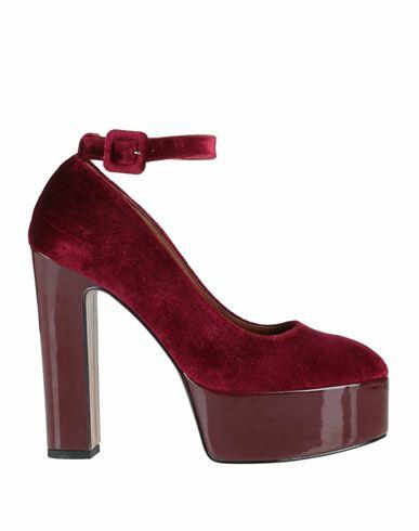 Divine Follie Woman Pumps Burgundy Textile fibers Cover