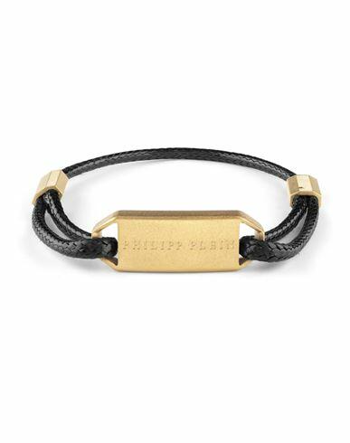 Philipp Plein Plein Tag Calf Leather Bracelet Man Bracelet Gold Calfskin Cover