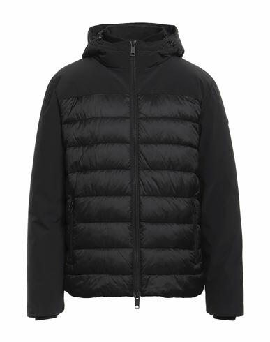 Homeward Clothes Man Puffer Black Nylon, Elastane Cover