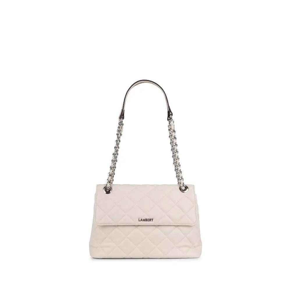 Lambert The Sofia - 2-in-1 Vegan Leather Quilted Crossbody in Salt Cover