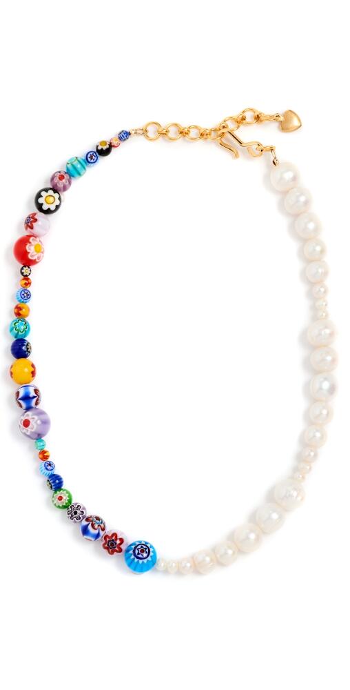 Brinker + Eliza Glass Half Full Necklace Pearl Multi Cover