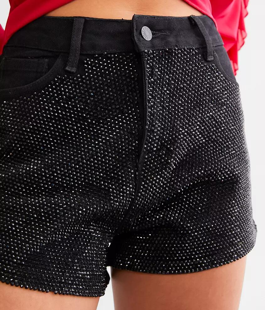 Blue B Ultra High Rise Rhinestone Stretch Short Cover