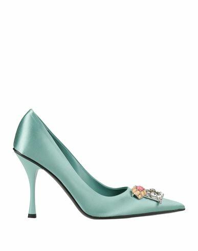 Dsquared2 Woman Pumps Light green Textile fibers Cover