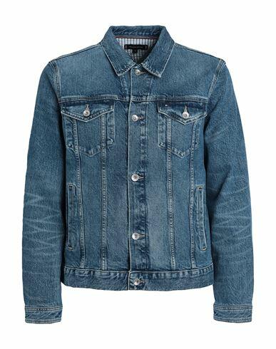 Tommy Hilfiger Man Denim outerwear Blue Cotton, Elastane Cover