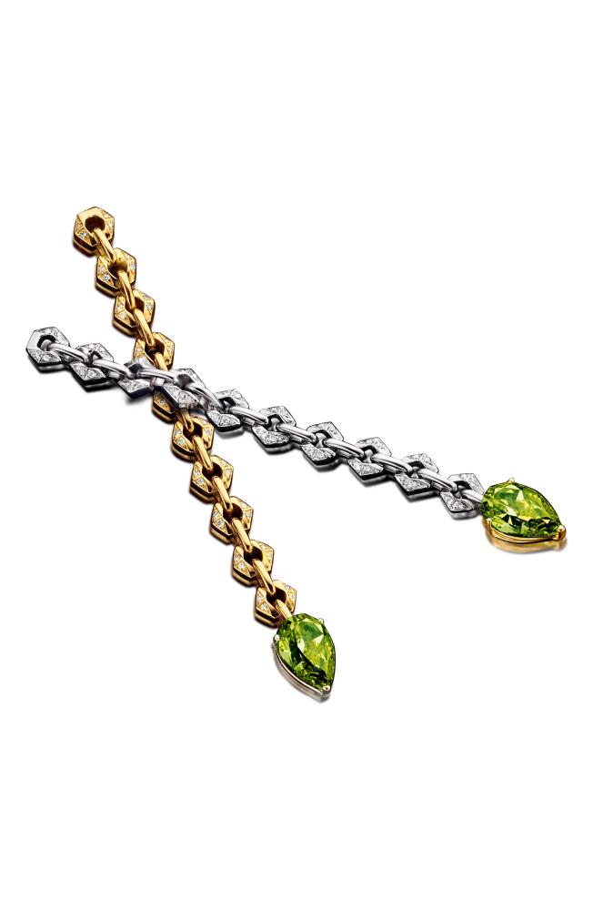 DRIES CRIEL Bond Signature Tourmaline & Diamond Mini Linear Drop Earrings
in Green Cover