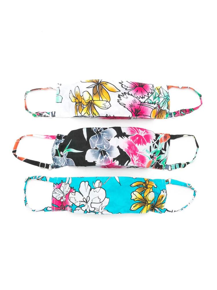 Amir Slama floral print face masks (pack of 3) - Multicolour Cover