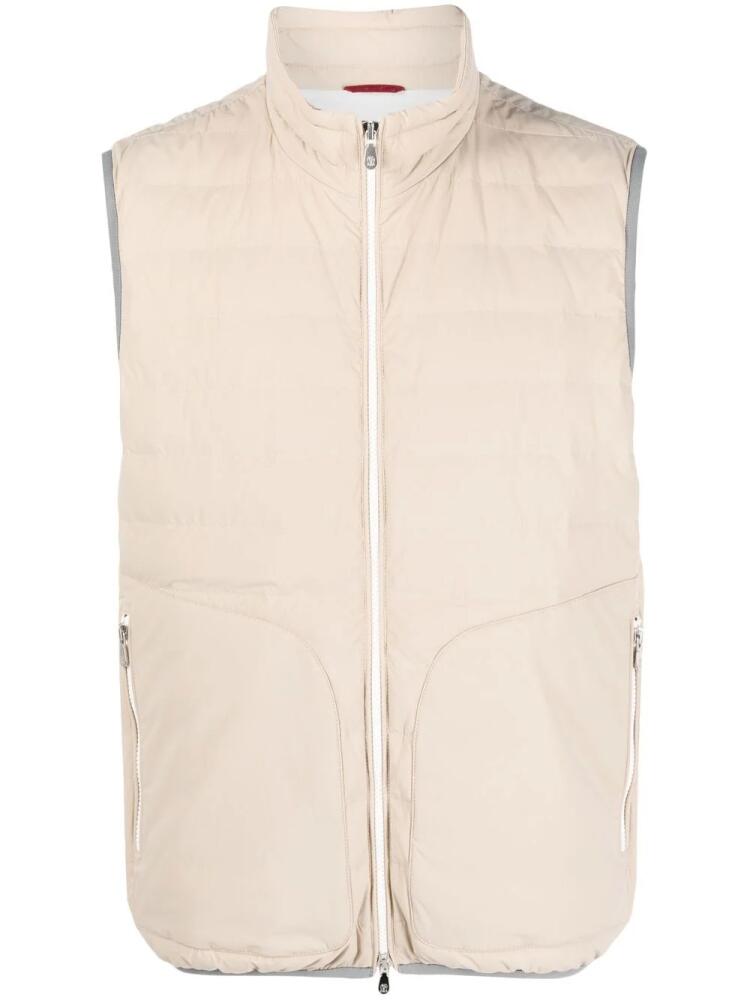 Brunello Cucinelli quilted down-feather gilet - Brown Cover