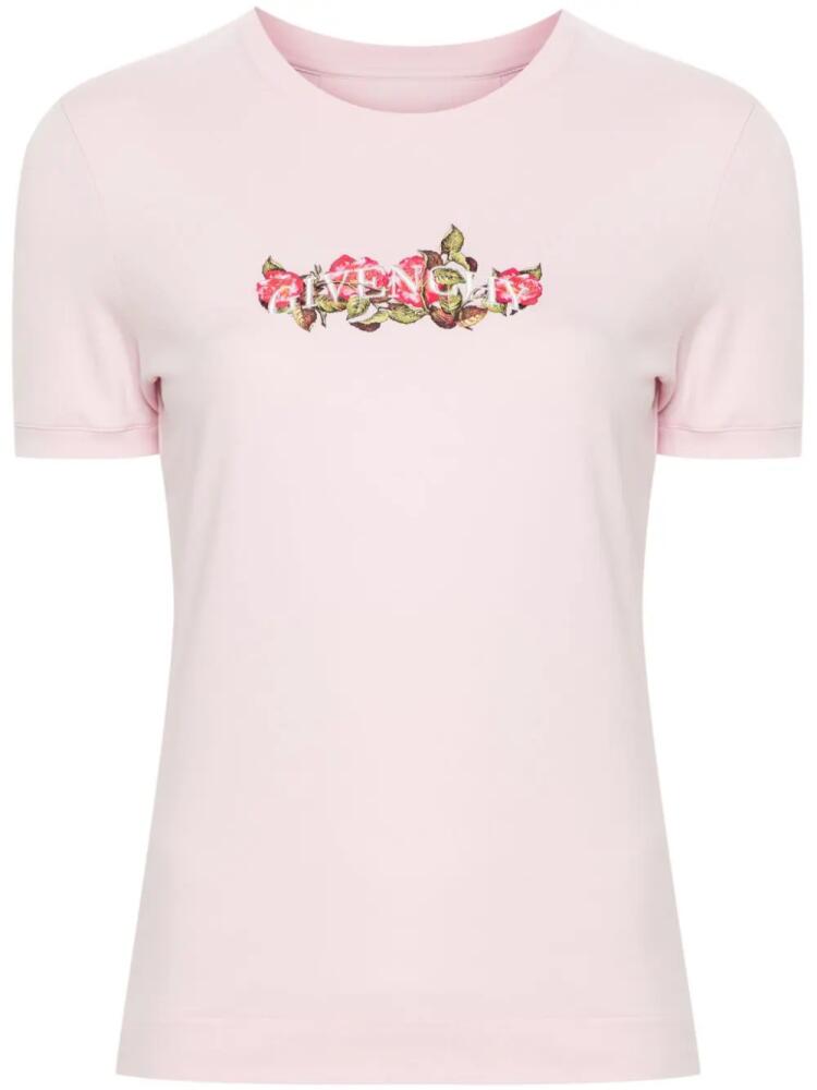 Givenchy roses-print cotton T-shirt - Pink Cover