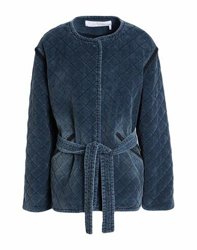 See By Chloé Woman Jacket Blue Cotton, Polyester Cover