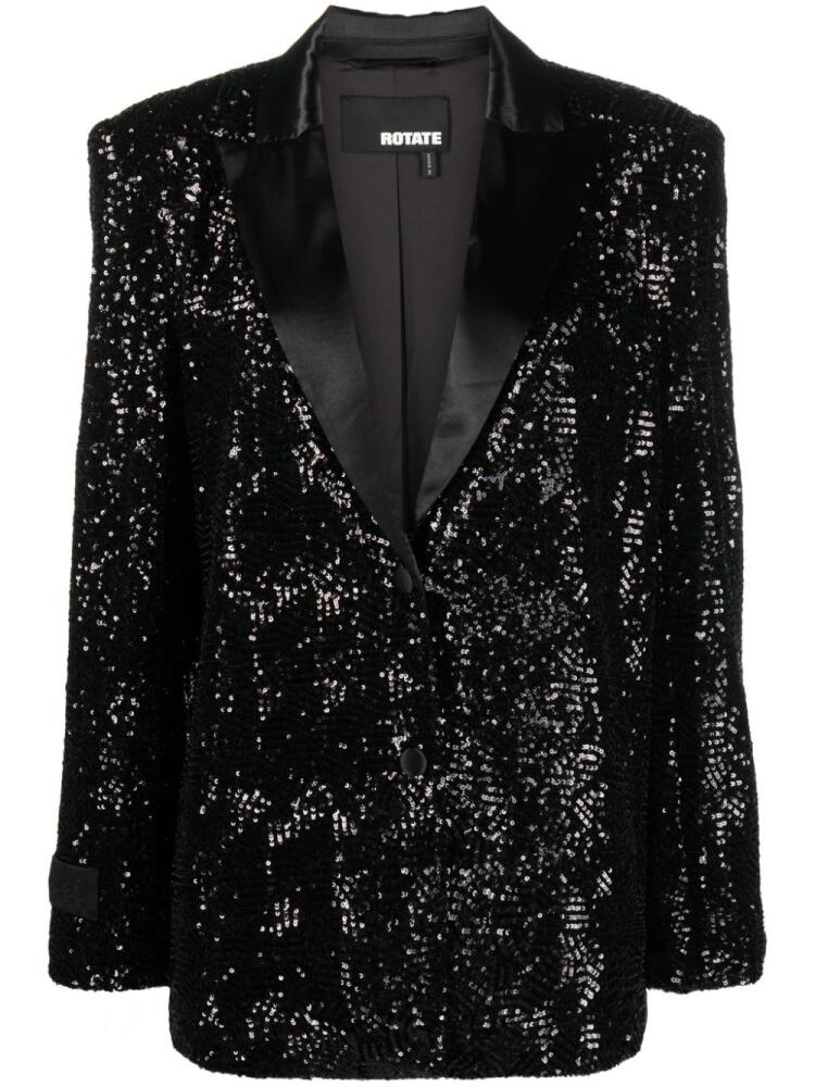 ROTATE BIRGER CHRISTENSEN sequinned single-breasted blazer - Black Cover