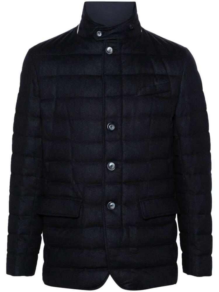 Herno high-neck quilted down jacket - Blue Cover