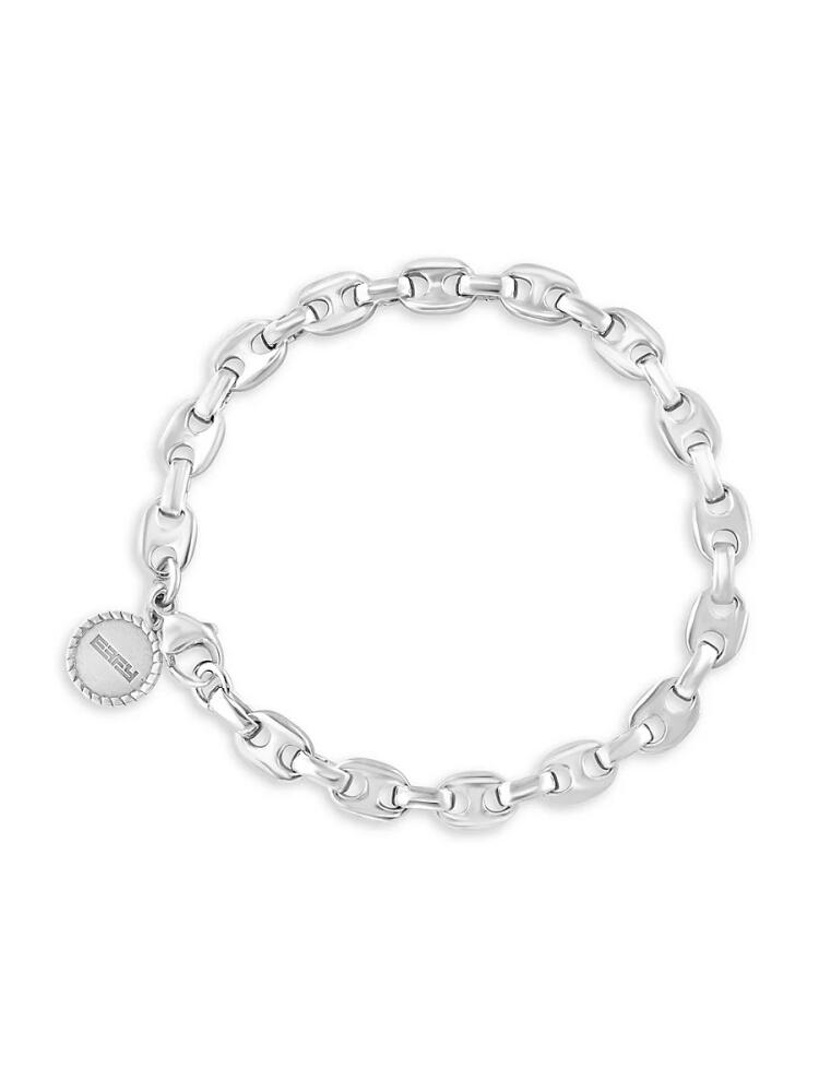 Effy Men's Sterling Silver Logo Charm Link Bracelet Cover