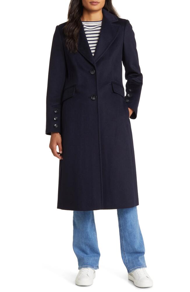 Sam Edelman Long Twill Coat in Navy Twill Cover