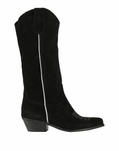 Geneve Woman Boot Black Leather Cover