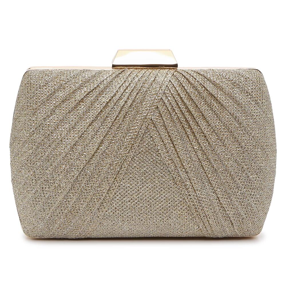 Kelly & Katie Princess Pleat Clutch | Women's | Gold Metallic Cover