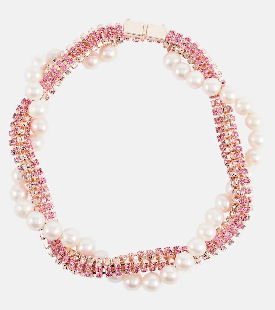 Magda Butrym Crystal and pearl-embellished necklace Cover