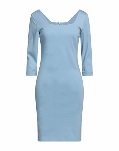 No-nà Woman Mini dress Sky blue Viscose, Polyamide, Elastane Cover