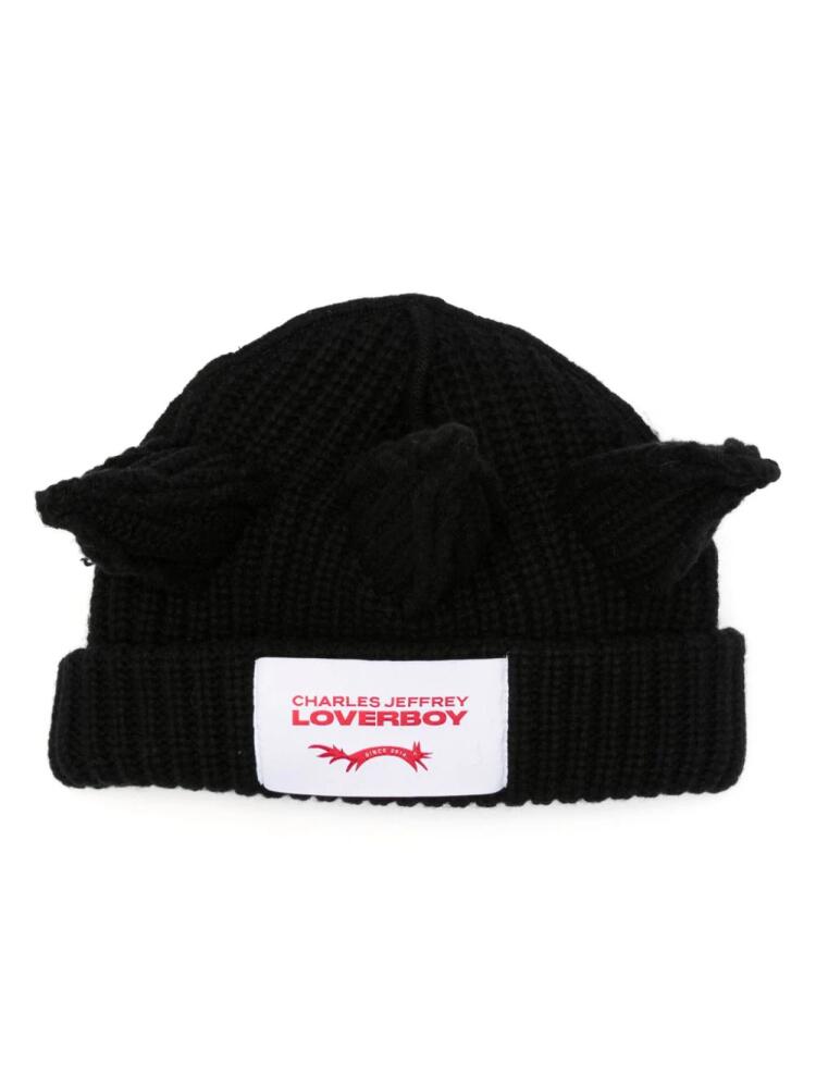 Charles Jeffrey Loverboy Berserker chunky-knit beanie - Black Cover