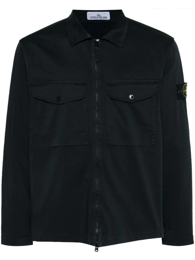 Stone Island Compass-badge overshirt - Blue Cover