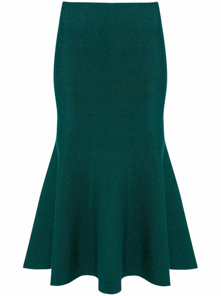 Victoria Beckham VB Body flared midi skirt - Green Cover