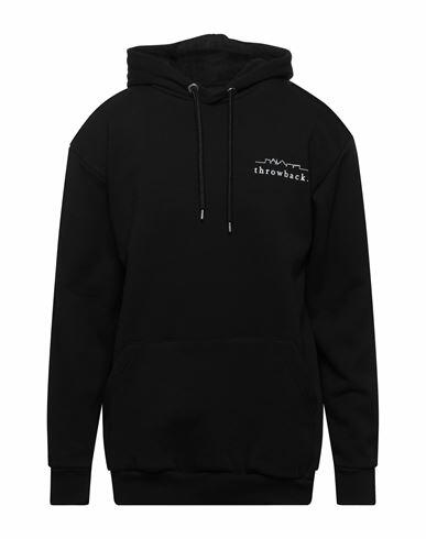 Throwback. Man Sweatshirt Black Cotton Cover