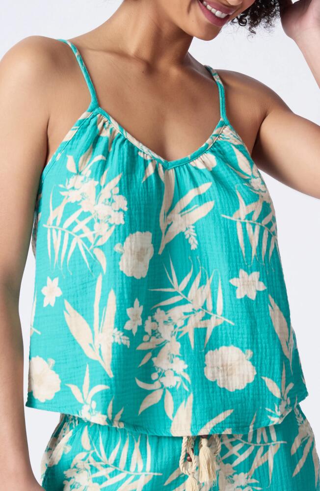 PJ Salvage Tahitian Tropics Cotton Gauze Camisole in Sea Green Cover