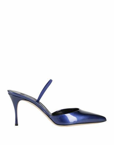 Sergio Rossi Woman Pumps Blue Leather Cover