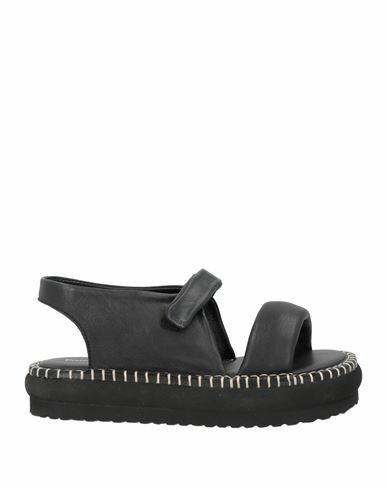 Patrizia Bonfanti Woman Sandals Black Leather Cover