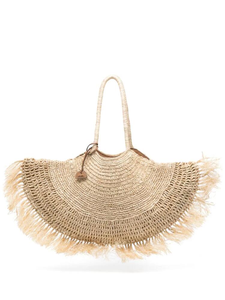 Cult Gaia Lucia raffia-design tote bag - Neutrals Cover