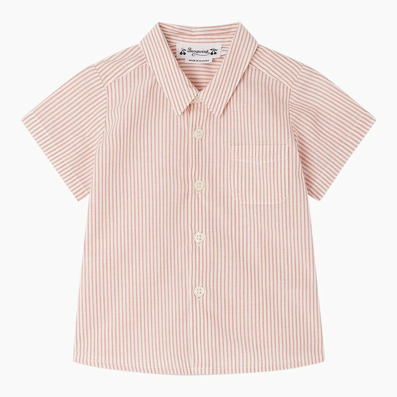 Bonpoint Fredy striped terracotta cotton shirt Cover