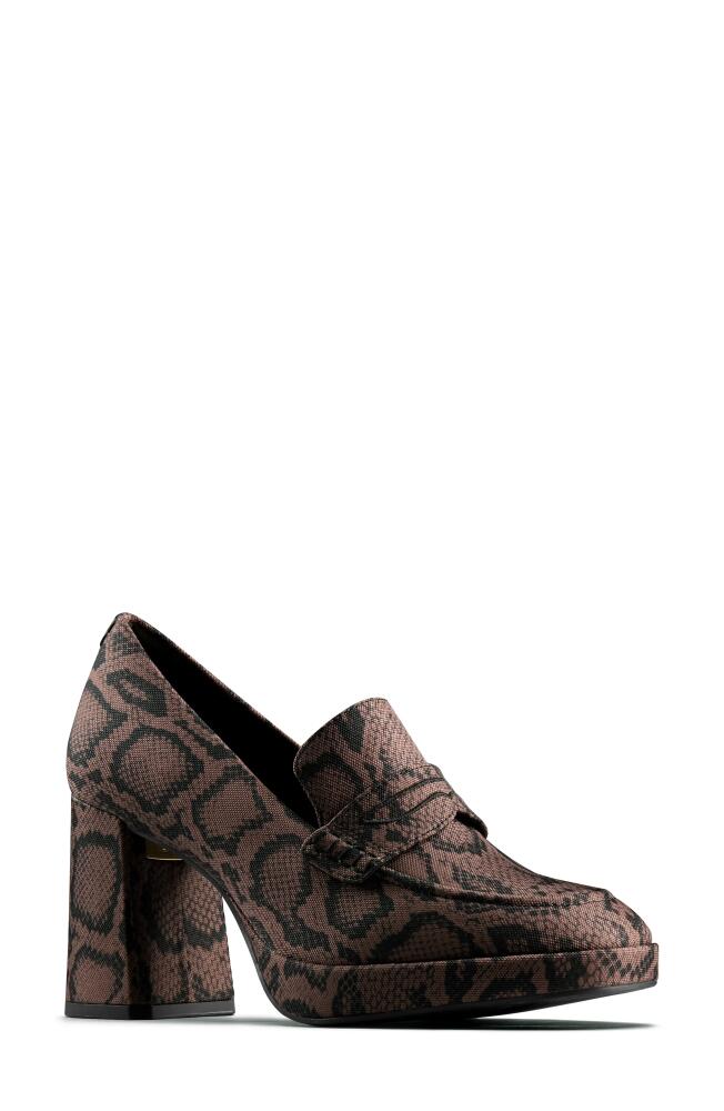 Clarks(r) x Martine Rose Coming Up Roses Loafer Pump in Brown Textile Cover