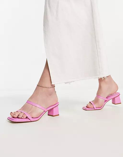 RAID Frieda strappy mid heeled sandals in hot pink Cover