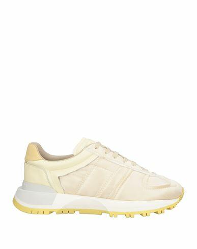 Maison Margiela Woman Sneakers Ivory Leather, Textile fibers Cover