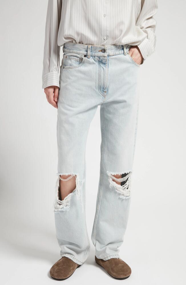 The Row Burty Straight Leg Jeans in Bleached Cover