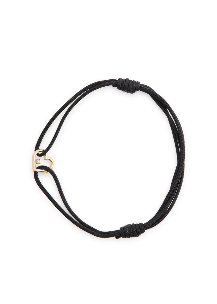 Aliita Mini Corazon Brillante Embellished Cord Bracelet - Black Cover