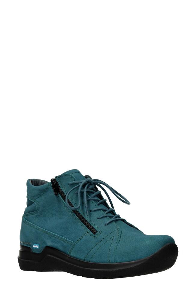 Wolky Why Water Resistant Sneaker in Petrol Antique Nubuck Cover