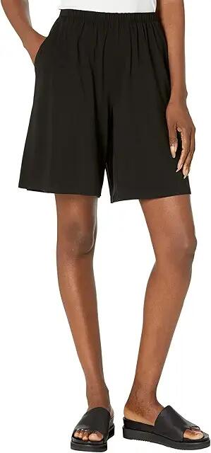 Eileen Fisher Flared Shorts (Black) Women's Clothing Cover