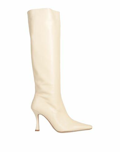 Staud Woman Boot Cream Lambskin Cover