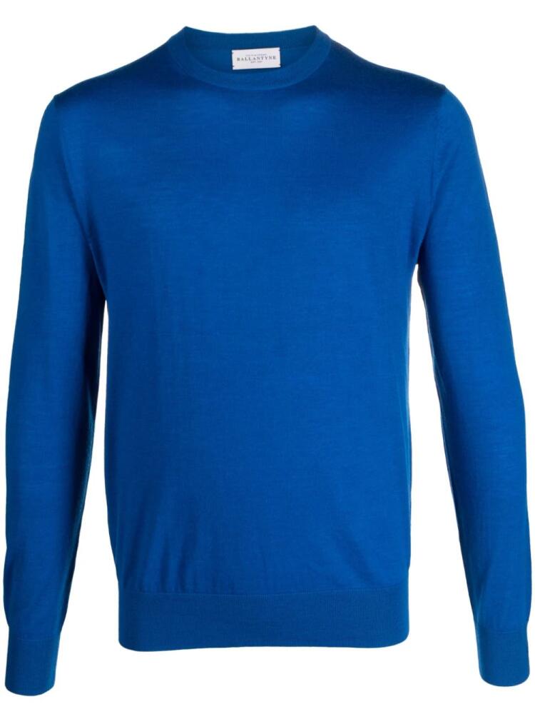 Ballantyne fine-knit wool jumper - Blue Cover