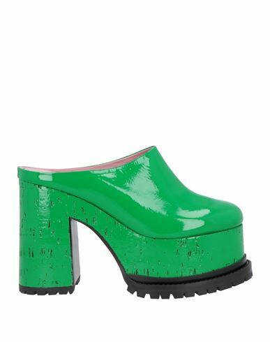 Haus Of Honey Woman Mules & Clogs Green Soft Leather Cover