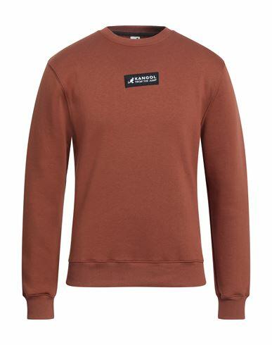 Kangol Man Sweatshirt Cocoa Polyester, Cotton Cover