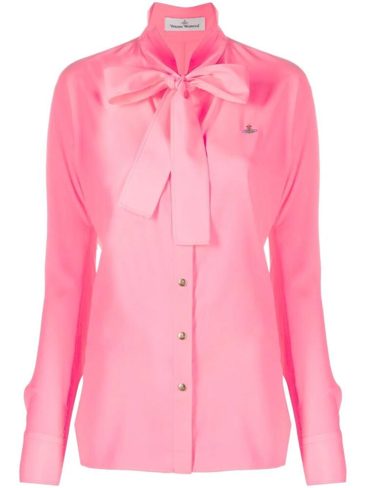 Vivienne Westwood long-sleeve pussy-bow shirt - Pink Cover