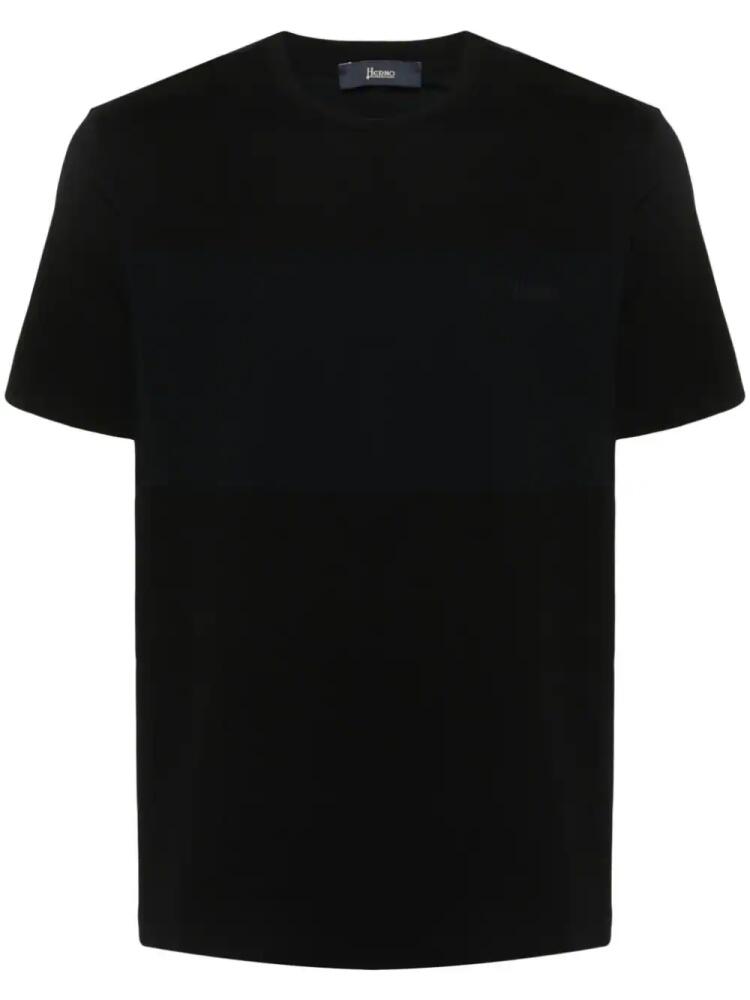 Herno debossed-logo T-shirt - Black Cover