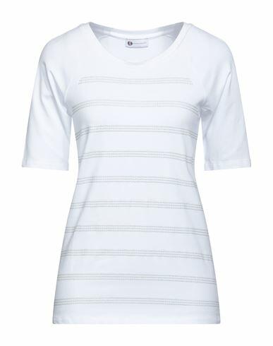 Diana Gallesi Woman T-shirt White Cotton, Elastane Cover