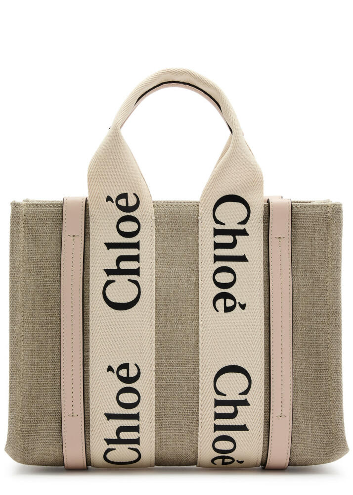 Chloe Woody Small Canvas Tote - Pink Cover