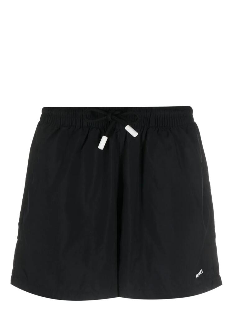 Sunnei logo-print swim shorts - Black Cover