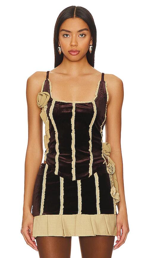 Zemeta Rose Drop Corset in Chocolate Cover