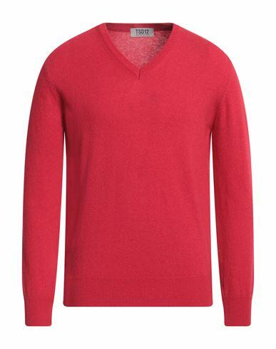 Tsd12 Man Sweater Red Merino Wool, Viscose, Polyamide, Cashmere Cover