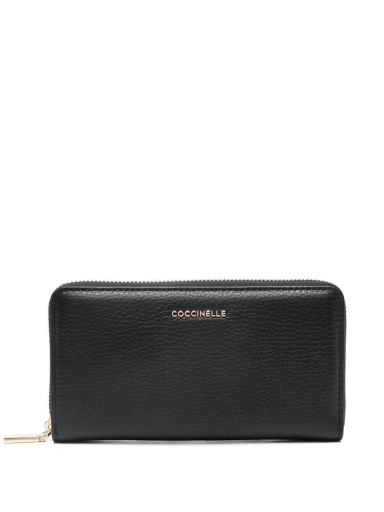 Coccinelle large Metallic Soft wallet - Black Cover